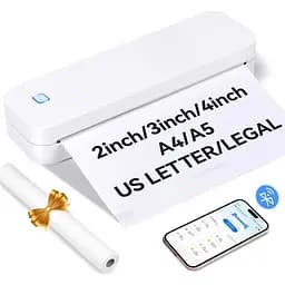 Беспроводной портативный принтер LIGHTWISH для путешествий, термопринтер без чернил D80, поддержка 8,5" X 11" US Letter