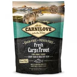 Сухой корм Carnilove Fresh Carp & Trout для взрослых собак 1.5 кг с карпом и форелью для взрослых собак всех