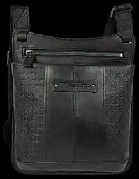 Мужская кожаная наплечная сумка, планшетка черная Mykhail Ikhtyar sum0028769