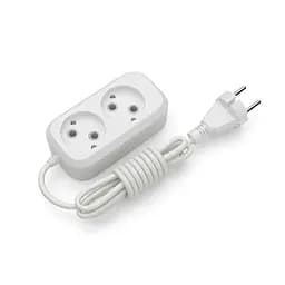 Подовжувач блоковий (ABS) Electrum 2 гнізда 2м (C-ES-1782)