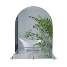 Дзеркало настінне Zerix Laguna MRZ03-450x600x110 прямокутне з дугоподібним верхом та полицею ZX5621