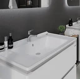 Тумба з умивальником Sanwerk Амата Air 80 Білий з умивальником Меркур MV0000793 Білий - мініатюра 4