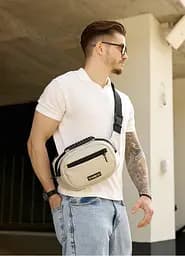 Сумка через плечо бананка Sambag Flex серая 30×17×10 см (85351030m)