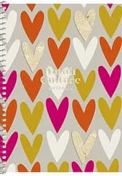 Зошит для записів Student А5, в клітинку, спіраль, 80л., Серця (A5-SC-080-6091K)