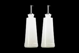 Набір із 2 пляшок для оцту та олії Le Creuset Oil & Vinegar Set 14 x 6 см Meringue