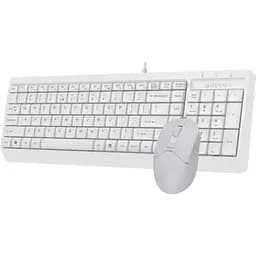 Комплект (клавіатура + миша) A4Tech F1512 USB White (F1512 (White)) - мініатюра 3