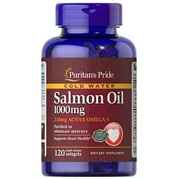 Жирні кислоти Puritan's Pride Salmon Oil 1000 mg, 120 капсул