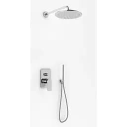 Душевая система скрытого монтажа Kohlman Wexpo хром + Box скрытого монтажа QW210WR40, Хром