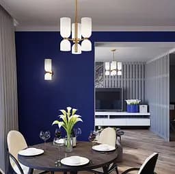 Люстра в корпусі латунь з видовженими матовими плафонами | Арт. J 1801/6 | Line F