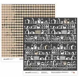 Бумага для скрапбукинга "Recipe book" 3 двухсторонняя 30.48х30.48см 200г/м² Rosa Talent