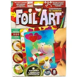 Набор креативного творчества Danko Toys Аппликация FAR-01-01…10 цветная фольга Бегемот