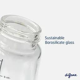 Скляна антиколікова пляшечка Difrax S-bottle Natural Blue з силіконовою соскою 250 мл (736FE Blue) - мініатюра 6