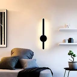 Видовжене світлодіодне чорне бра 40 см Арт. WJ 020/400 BK Line F