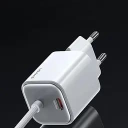 МЗП Usams US-CC261 GaN JC Ser. 20W (2USB-C) + кабель Type-C to Type-C White - мініатюра 2