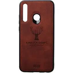 Чохол-накладка Toto Deer Shell With Leather Effect Case HuAwei P Smart+ 2019 Brown