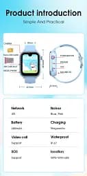 Смарт годинник-телефон дитячий Wonlex KT37 з відеодзвінком WI-FI GPS SIM-карта Blue (18886) - мініатюра 9
