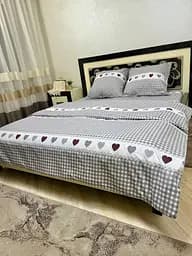 Постільна білизна бавовняна Рогожка нова Півтораспальна 150 x 220 Бязь Сіра 70 х 70