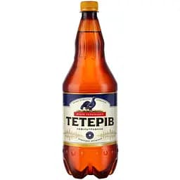 Пиво Тетерів Міцне українське светлое нефильтрованное 7% 1.2л пет