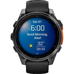 Смарт-годинник Garmin Fenix 8 AMOLED 47mm Slate Gray with Black Silicone Band (010-02904-00) [115044] - мініатюра 2