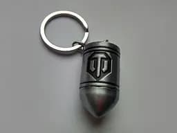 Брелок GeekLand Світ танків КУЛЯ World of Tanks срібло 4.2 см WoT 21.89