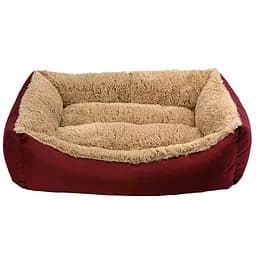 Лежак для собак Milord JELLYBEAN XL 95x70x2 см (бордо/беж)