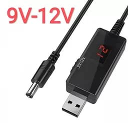 Кабель для роутера USB 5V to DC 9V-12V 5.5x2.1 для подключения к PowerBank - мініатюра 1