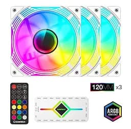 Вентилятор GameMax 120mm*3 KIT ARGB fan KF300 WH (KF300 WH)