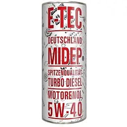 Олива моторна E-TEC Midep EVO 5W-40 1 л