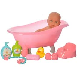 Пупс 8615 в комплекті з ванною, горщиком, пляшечкою та іншими аксесуарами 30 см 