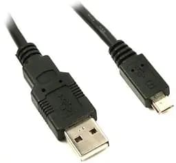 Кабель USB 2.0 AM – microUSB (5P), 1.5 м, черный, Viewcon (VW009)