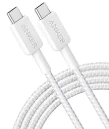 Кабель Anker 322 USB-C to USB-C - 0.9m Nylon White (6962732) - мініатюра 3