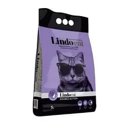 Бентонитовый наполнитель Lindocat для кошачьего туалета с ароматом лаванды и арганового масла 5 л