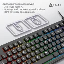 Клавіатура Ajazz AF98 USB UA Black (AF98-B) - мініатюра 7