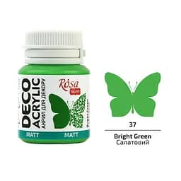 Акрил для декору Салатовий (37) матовий 20 мл Rosa Talent