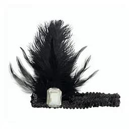 Резинка на голову c пером и камнем