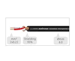 Балансний аудіокабель Jack 6.3 Stereo — XLR Male Roxtone SMX-J260-L1 1м - мініатюра 2