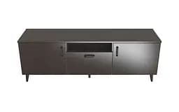 Лестер на конусних ніжках Ferrum-decor 48x139x38 Чорний метал ДСП Венге Магія 16 мм (FRD-106803) - мініатюра 2