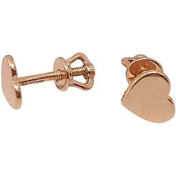 Золотые серьги-пуссеты Сердечки. 220993