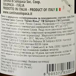 Вино Solopaca Prime Vigne Greco Sannio біле сухе 0.75 л - мініатюра 3