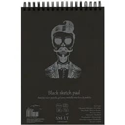 Альбом для рисунка SM-LT Art Authentic на спирали 165г/м2 20л черная бумага