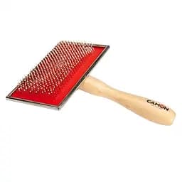 Пуходерка Camon со штифтами из нержавеющей стали с пластиковым покрытием с деревянной ручкой XL (B781/D)