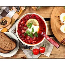 Алмазная мозаика Strateg HEG86889 Вкусный борщ 30 x 40 см