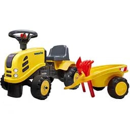 Дитячий трактор-каталка Falk Komatsu з причепом жовтий (286C)