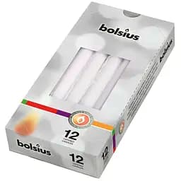 Свічки Bolsius конусні, 24,5 х2,4 см, білий, 12 шт. (356802.1)