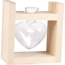 LIFKICH Декор міні ваза 1 шт. Плейн Повітряні рами Дерев'яні рами Прозора підставка Прозора сівалка гідропонна Ваги Shell