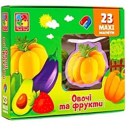 Набор магнитов Vladi Toys Maxi Овощи и фрукты 23 шт. VT3106-28