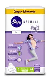 Прокладки гігієнічні Sleepy Soft Normal (240 мм) 5 крапель 24 шт. м'які, дихаючі