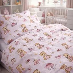 Підковдра MirSon Ranforce Elite Little Teddy pink 110х140 см (2200012567944)