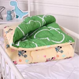 Ковдра MirSon антиалергенна дитяча зима Kids Time 20-0043 Green Mikey Mouse 110x140 см EcoSilk (2200009663994)