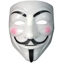 Маска Анонімуса Гай Фокс V - значить вендетта G-Toys біла